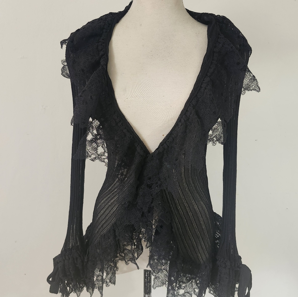 Vivienne Westwood Elegant Black Lace Women's Top 1996 Les FEMMES